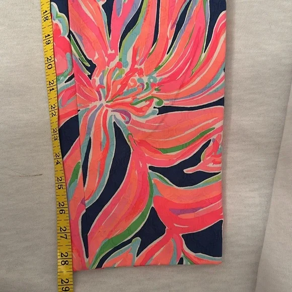 Lilly Pulitzer Kelly Ankle Pants in Resort Navy Banana Flambe Women’s Sz 8 - Picture 8 of 12